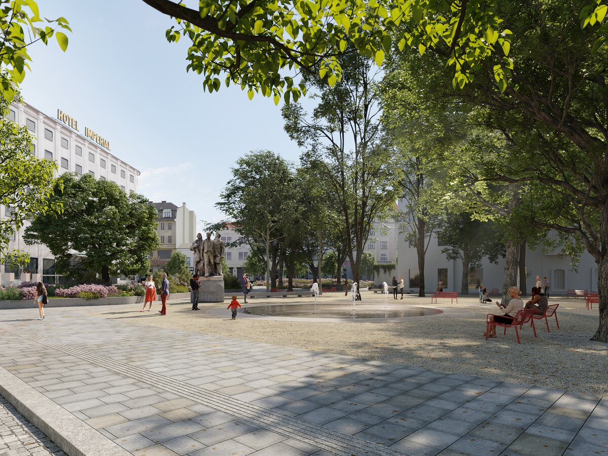 budoucí podoba náměstí Dr. E. Beneše